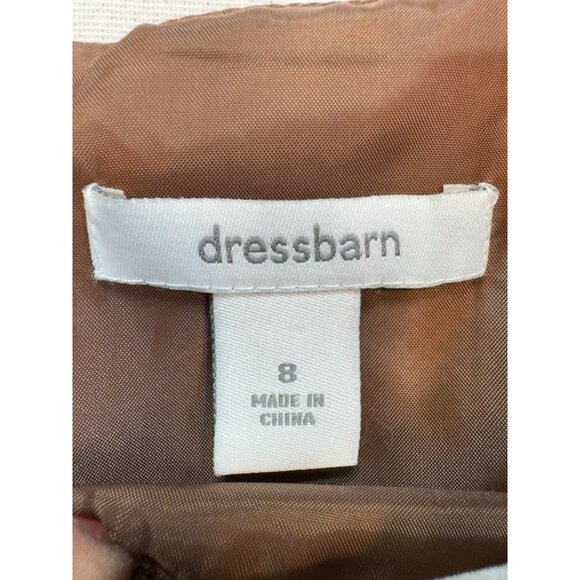 Dressbarn Polka Dot Sleeveless Dress Size 8 Brown & White - Picture 2 of 11
